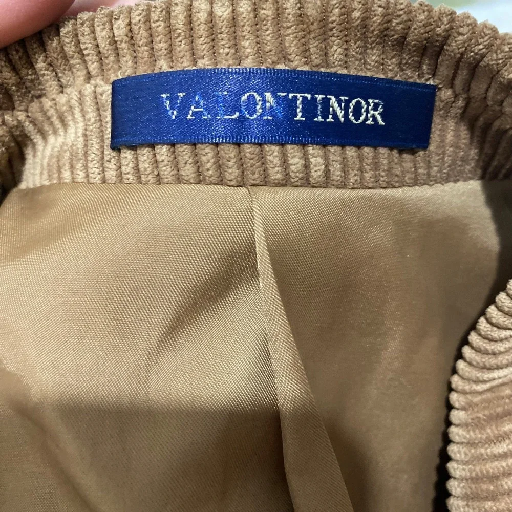 VALONTINOR Men's Wide Wale Corduroy Blazer Jacket Tan Single Breasted Sport Coat